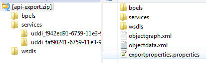 File structure for an API export file